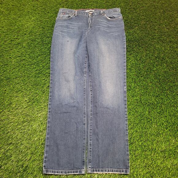 Y2K Tommy Hilfiger Boyfriend Jeans Womens 14 Long High Waisted Denim - Picture 1 of 11